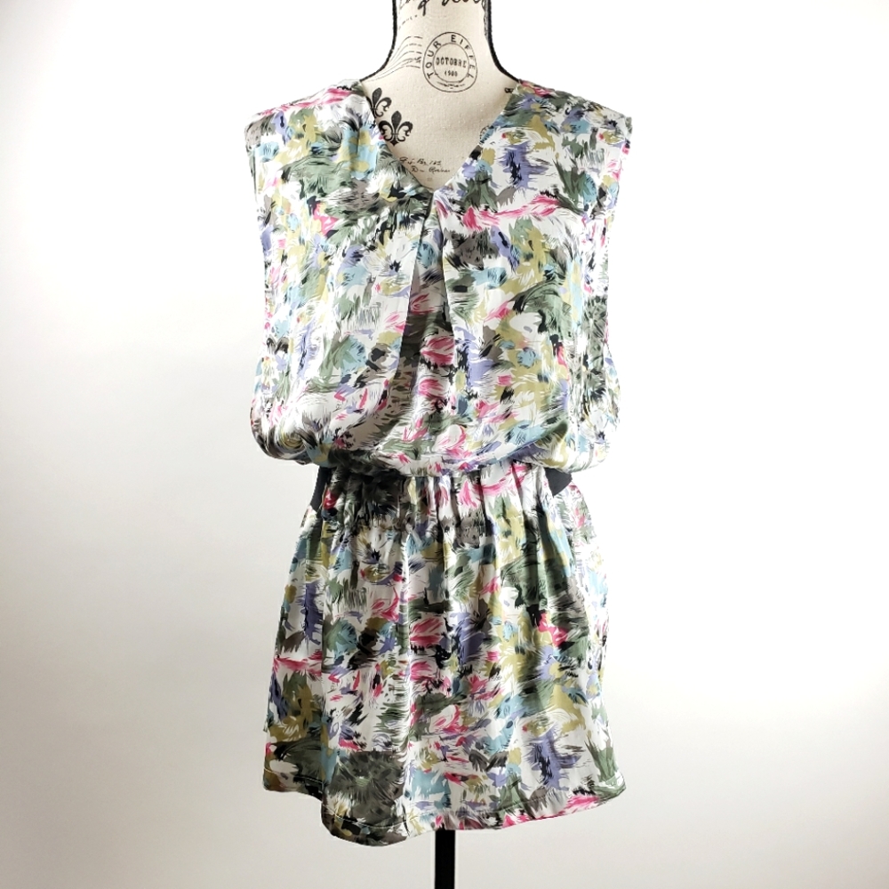 A.Maglia Abstract Multicolour Design Print Dress